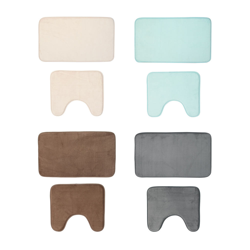 Набор ковриков для ванной комнаты тм VETTA Коралл, 75х45см + 45х40см, микрофибра, 4 цвета, арт.№ 462-660