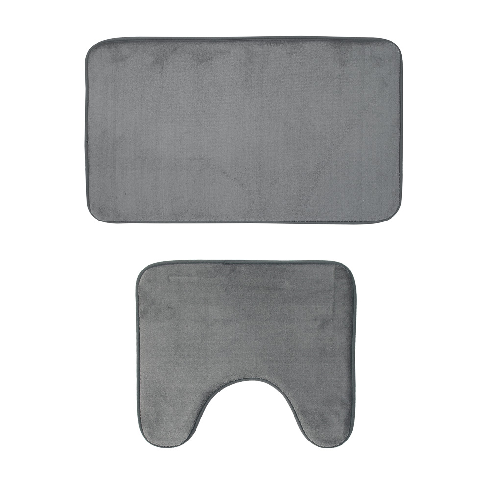 Набор ковриков для ванной комнаты тм VETTA Коралл, 75х45см + 45х40см, микрофибра, 4 цвета, арт.№ 462-660