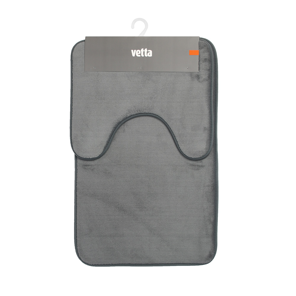 Набор ковриков для ванной комнаты тм VETTA Коралл, 75х45см + 45х40см, микрофибра, 4 цвета, арт.№ 462-660