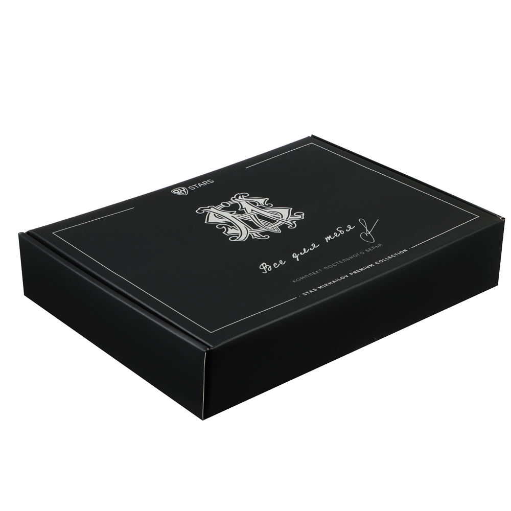 BY STAS MIKHAILOV Комплект постельного белья, евро, 100% хлопок, бело-серый, арт.№ 421-287