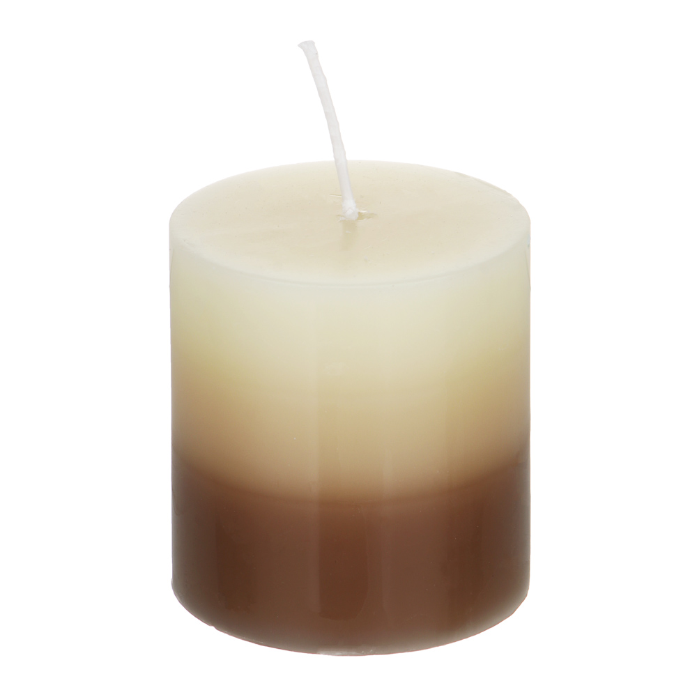 LADECOR Свеча ароматическая, парафин, градиент, 7x7,5 см, аромат ваниль, арт.№ 508-846