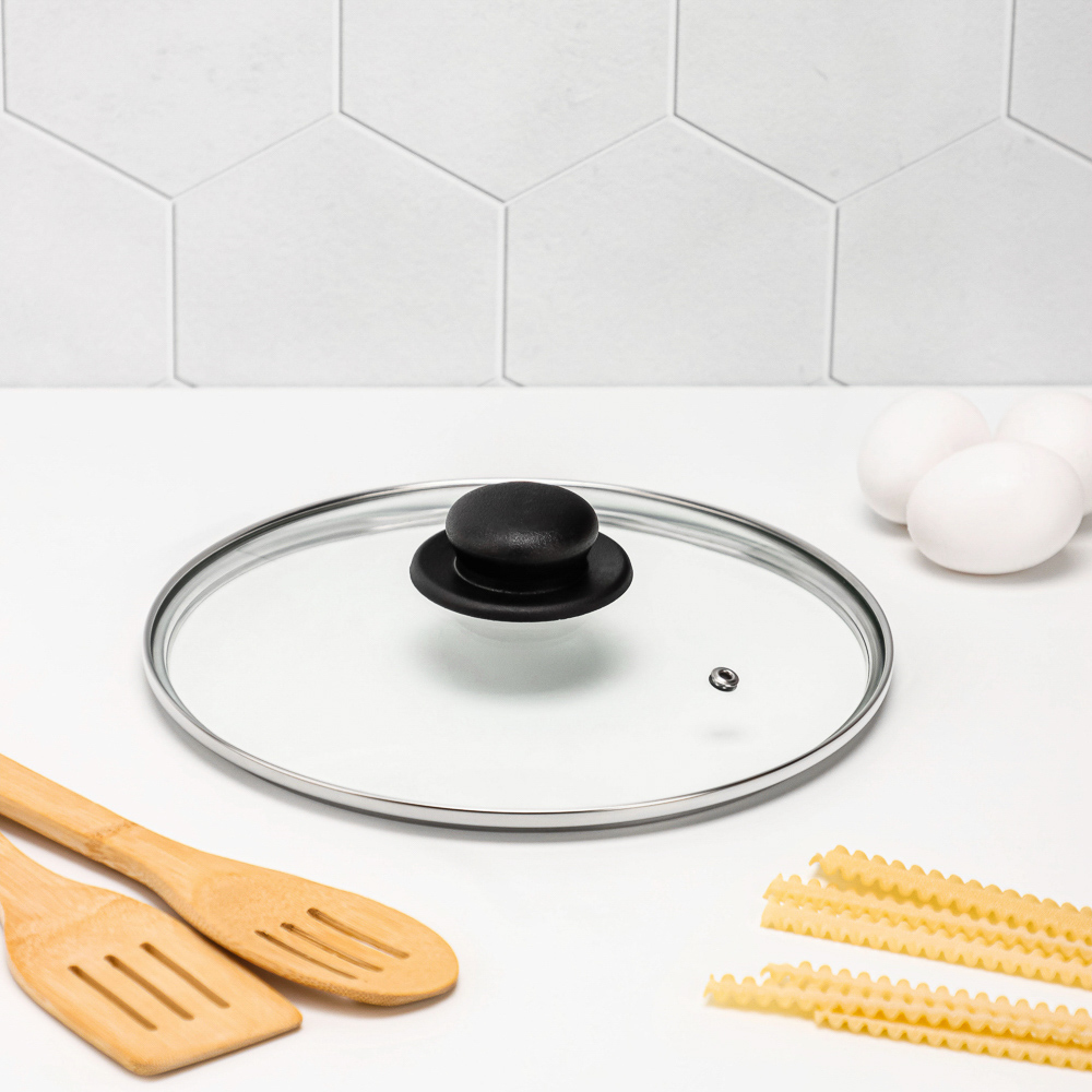 Крышка стеклянная 24см с метал.ободком в сборе, арт.№ 848-062