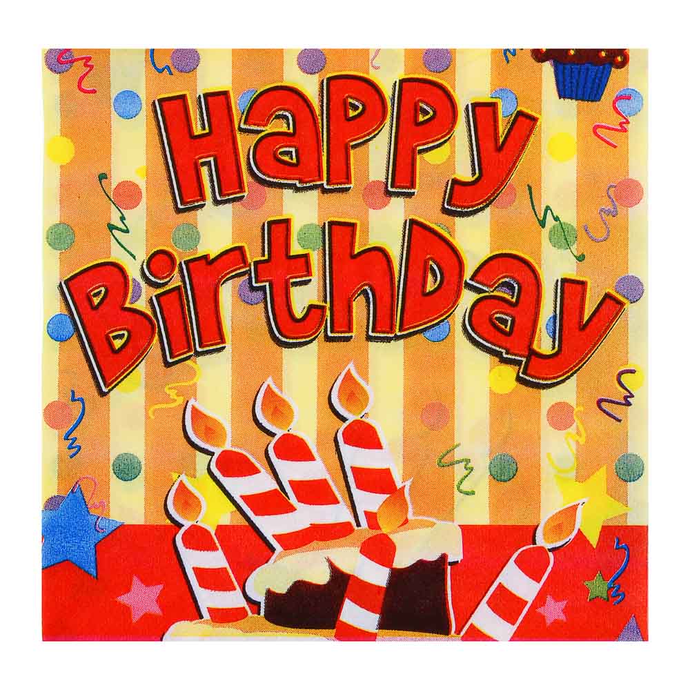 Салфетки бумажные праздничные тм Fntastic, 12 шт, 33х33см, 3 вида, арт.№ 530-221