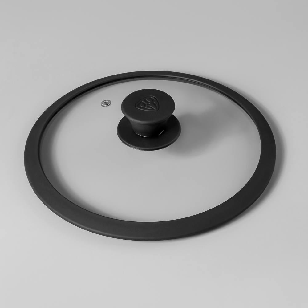 SATOSHI Крышка стекло/силикон с ручкой, 22см, арт.№ 848-070