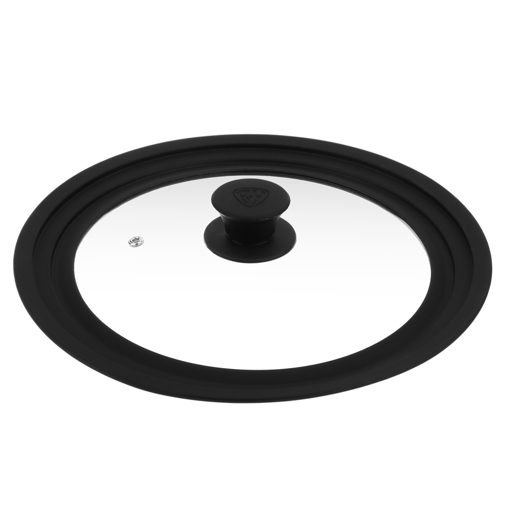 SATOSHI Крышка универсальная стекло/силикон с ручкой, 24-26-28см, арт.№ 848-071