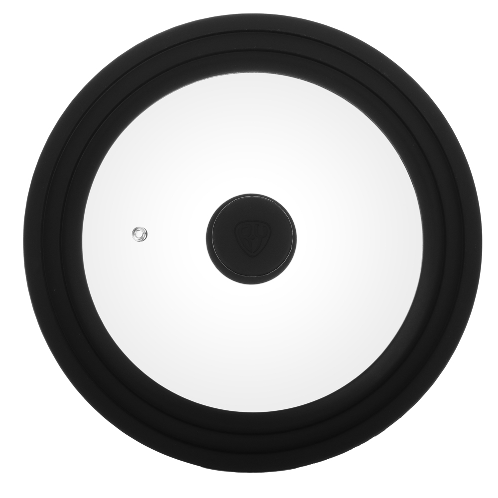 SATOSHI Крышка универсальная стекло/силикон с ручкой, 24-26-28см, арт.№ 848-071