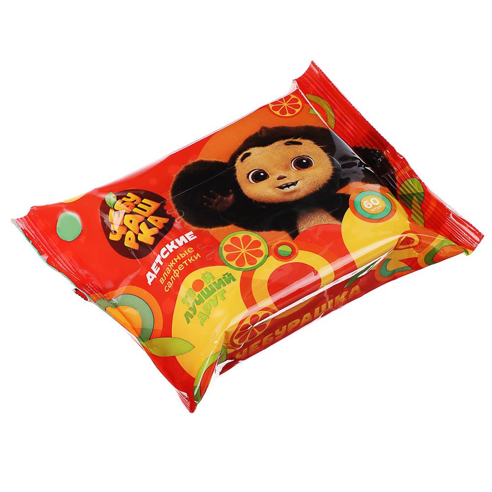 Салфетки влажные детские Чебурашка, 60шт, арт.№ 915-006