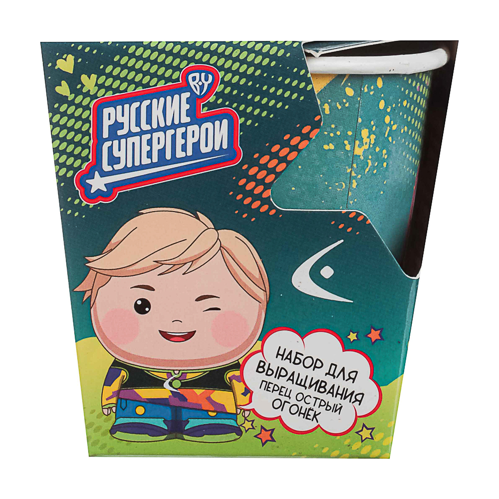 BY Русские Супергерои КОНЕК Перец острый Огонёк (стаканчик+торф табл+семена), арт.№ 179-600