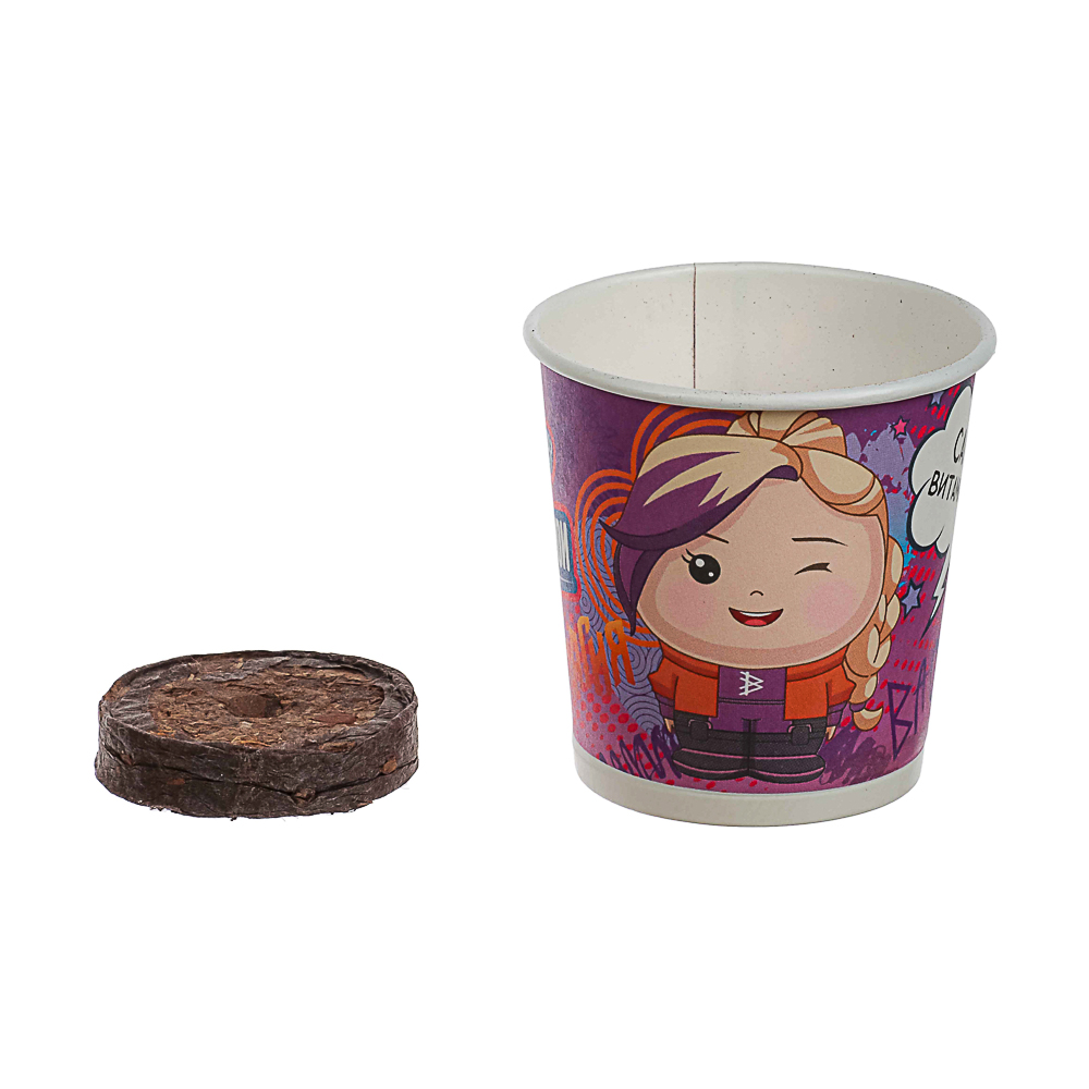 BY Русские Супергерои ВАСИЛИСА Салат витаминный (стаканчик+торф табл+семена), арт.№ 179-601