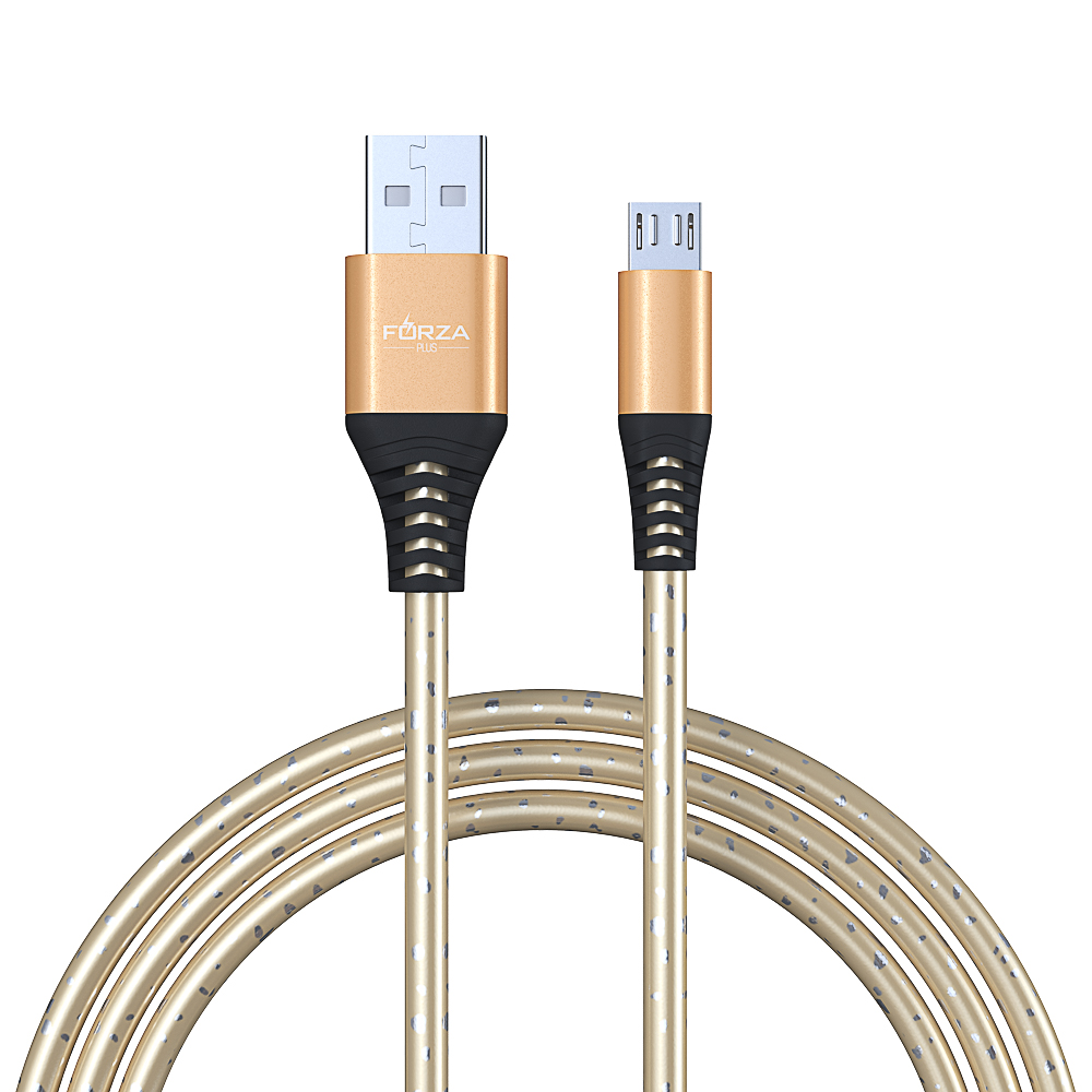 Кабель для зарядки USB(A)-microUSB FORZA Звёздное небо, 1м, 2А, 4 цвета, пакет, арт.№ 916-224