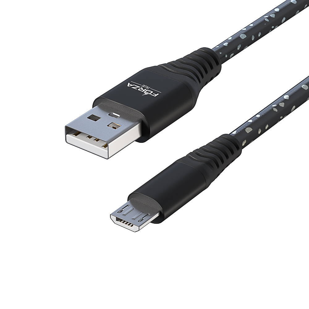 Кабель для зарядки USB(A)-microUSB FORZA Звёздное небо, 1м, 2А, 4 цвета, пакет, арт.№ 916-224
