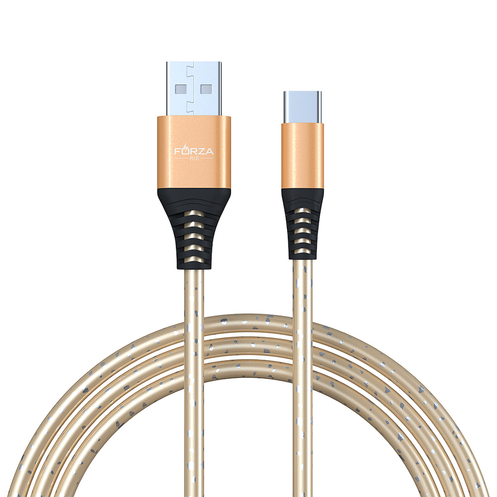 Кабель для зарядки USB(A)-Type C FORZA Звёздное небо, 1м, 2А, 4 цвета, пакет, арт.№ 916-226