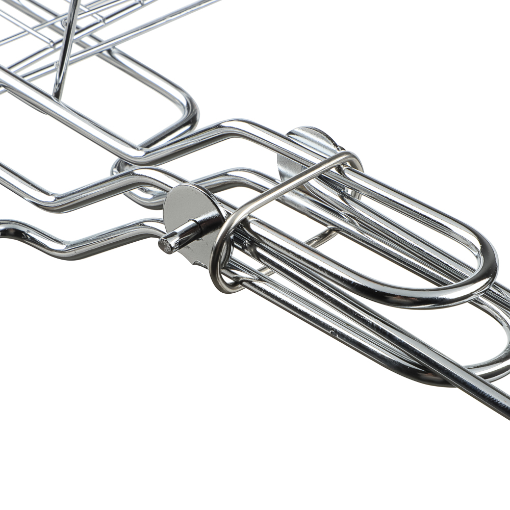 Решётка гриль хром со съёмной ручкой тм GRILLBOOM, 57x30x24, глубина 5см, хромированная сталь, арт.№ 104-047