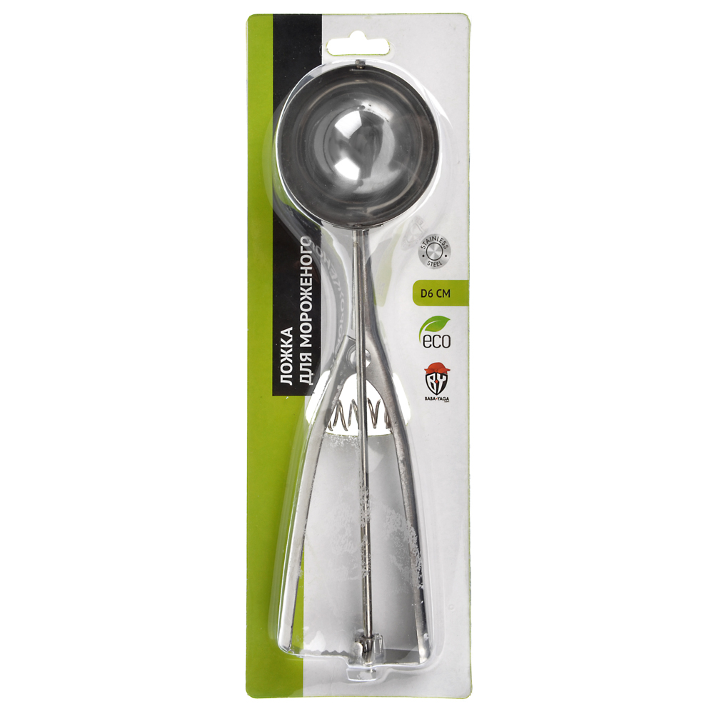 Ложка для мороженого, d6см, нерж.сталь, арт.№ 889-005