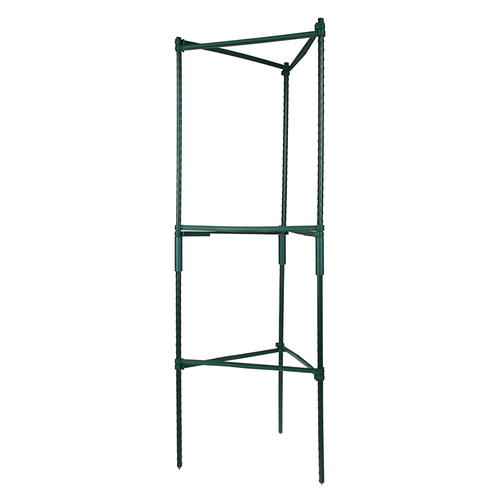 INBLOOM Опоры для растений 90см, 6 опоры d11мм*45см, 9 поперечен 30см, 3 коннектора, металл+РЕ, арт.№ 154-070