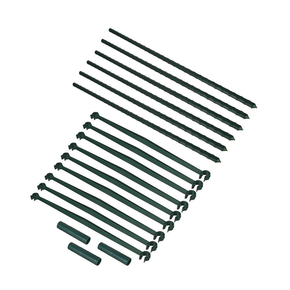 INBLOOM Опоры для растений 90см, 6 опоры d11мм*45см, 9 поперечен 30см, 3 коннектора, металл+РЕ, арт.№ 154-070