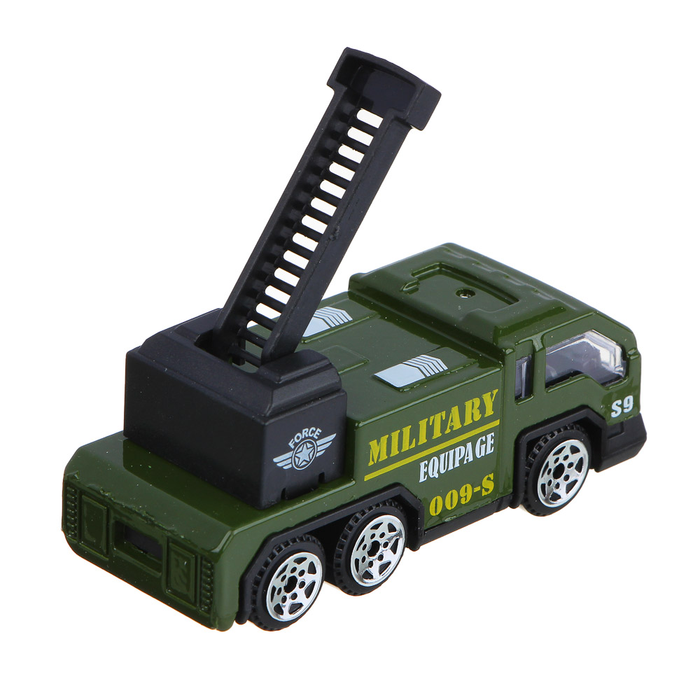 ИГРОЛЕНД Машинка военная техника, металл, 9,5х4,5х6,5 см, 10 дизайнов, арт.№ 292-292