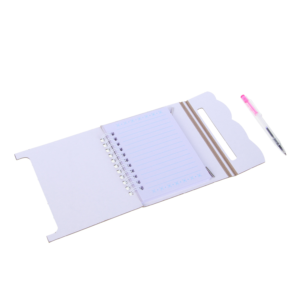 Записная книжка на резинке, с ручкой, на спирали, 11x13см, 50л, 4 дизайна, Клубнички, арт.№ 574-067