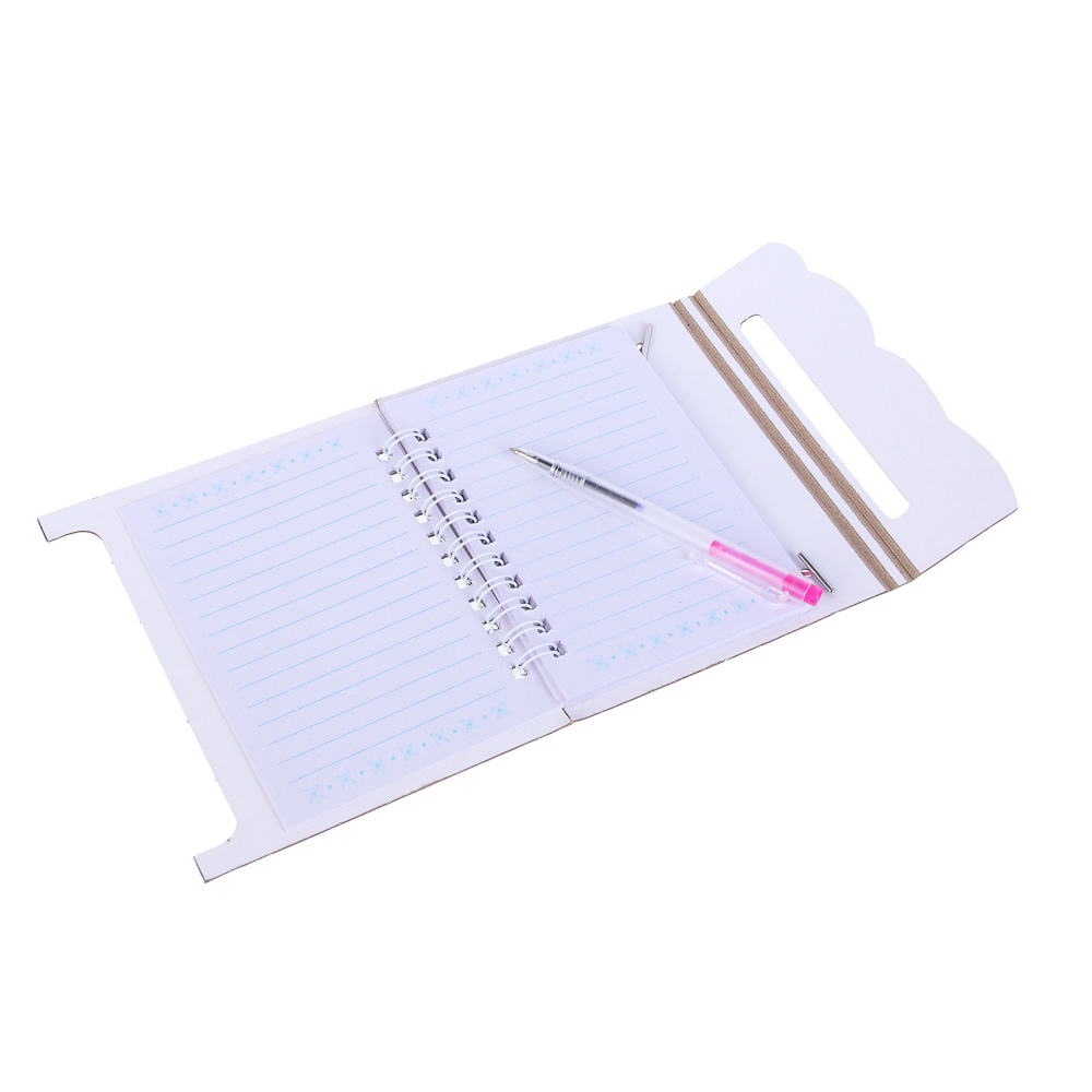 Записная книжка на резинке, с ручкой, на спирали, 11x13см, 50л, 4 дизайна, Клубнички, арт.№ 574-067