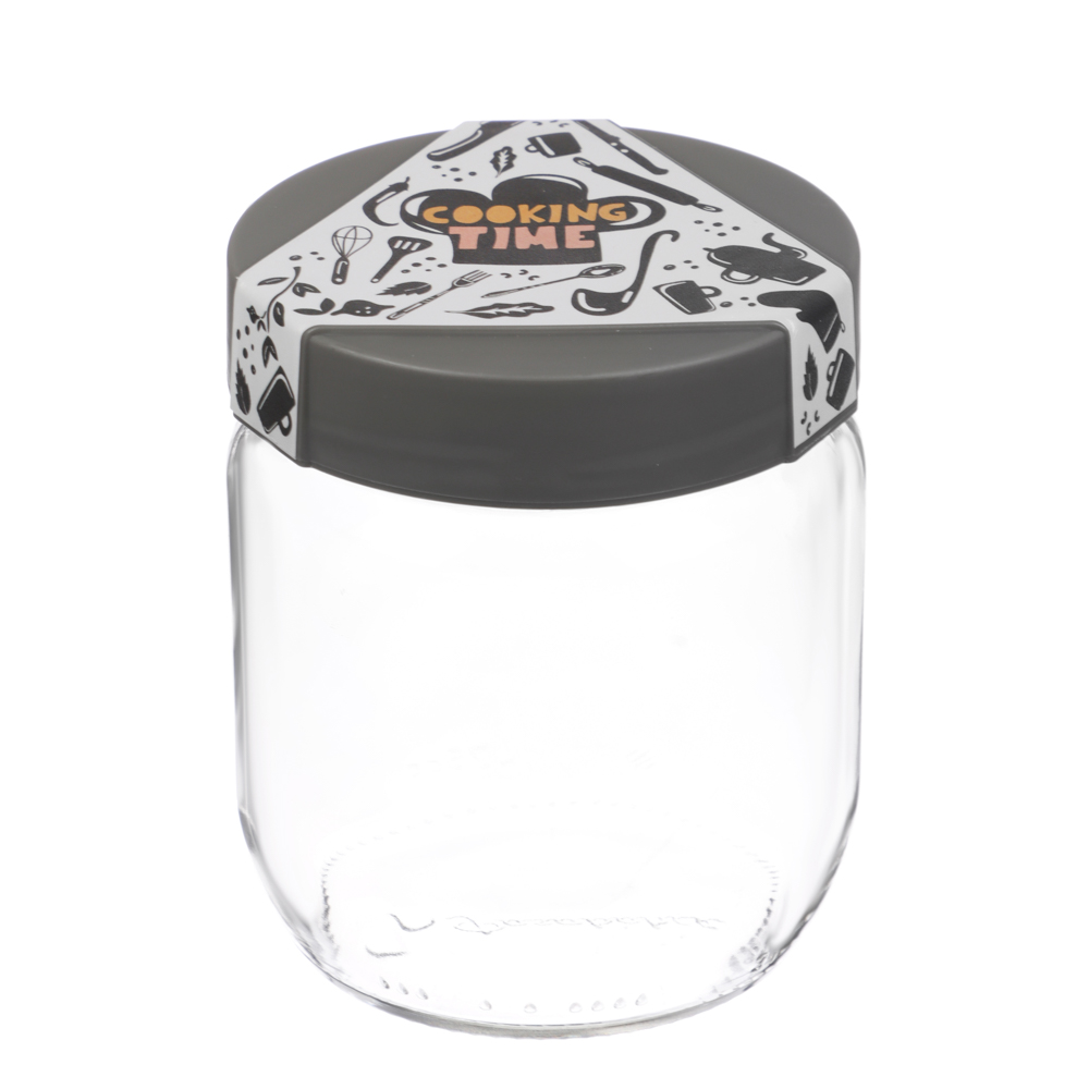 HEREVIN Китчен вайт Банка для сыпучих продуктов, стекло, 425мл, 142357-003, арт.№ 828-315