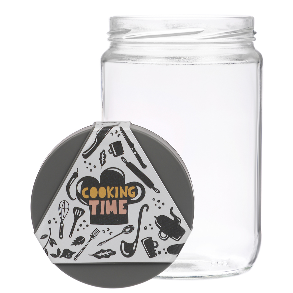 HEREVIN Китчен вайт Банка для сыпучих продуктов, стекло, 660мл, 142367-003, арт.№ 828-316