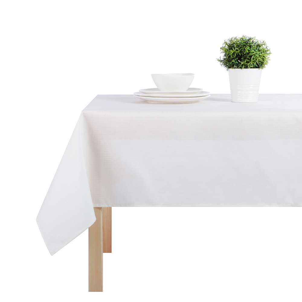 PROVANCE Милк Скатерть текстильная 140х230см лён с водоотталкивающей пропиткой, 100% пэ, молочный, арт.№ 435-122