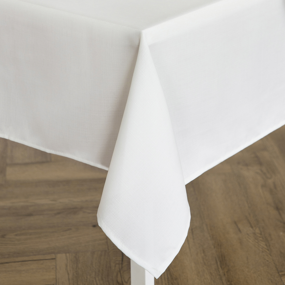 PROVANCE Милк Скатерть текстильная 140х230см лён с водоотталкивающей пропиткой, 100% пэ, молочный, арт.№ 435-122