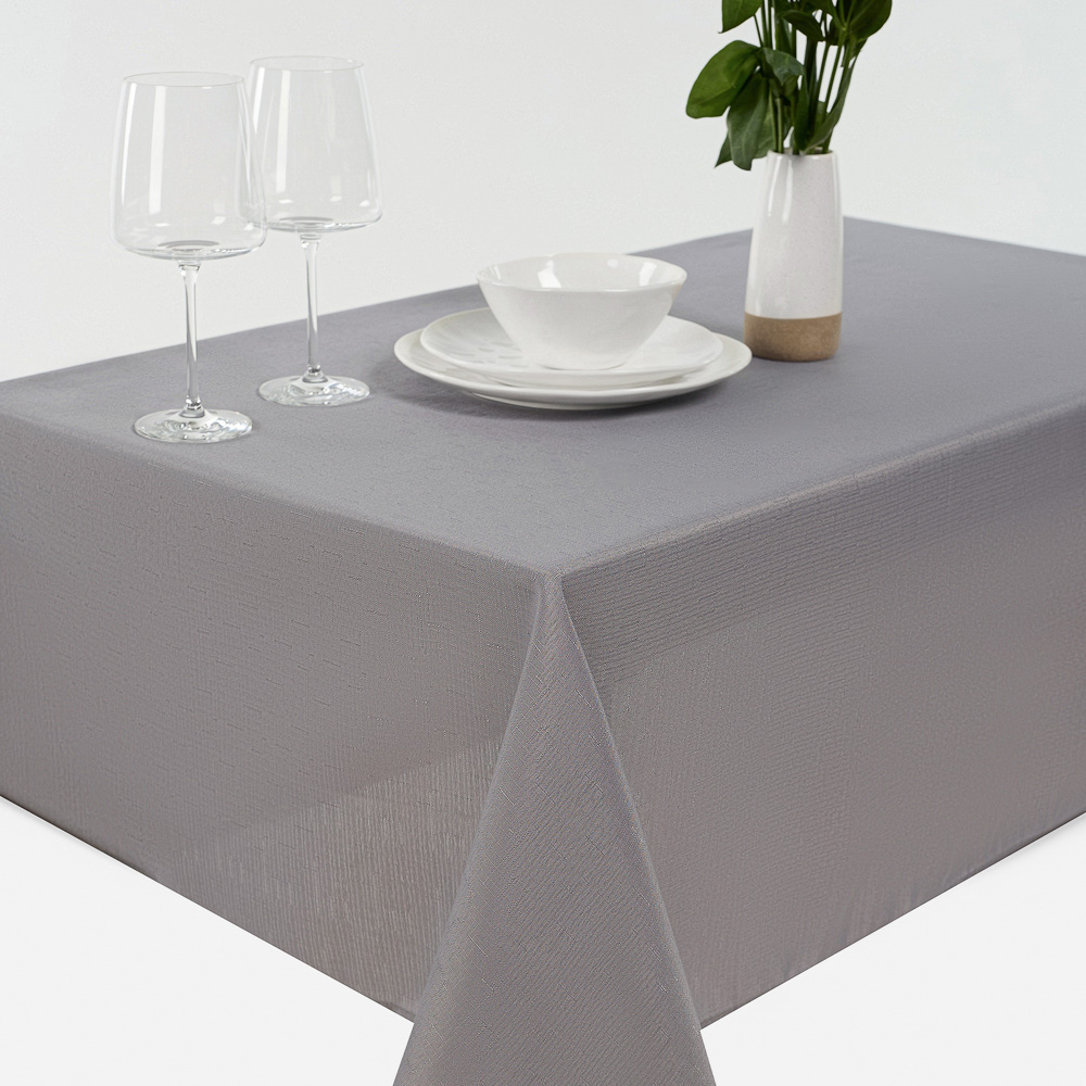 PROVANCE Бейкери Скатерть текстильная 140х230см лён с водоотталкивающей пропиткой, 100% пэ, серый, арт.№ 435-124