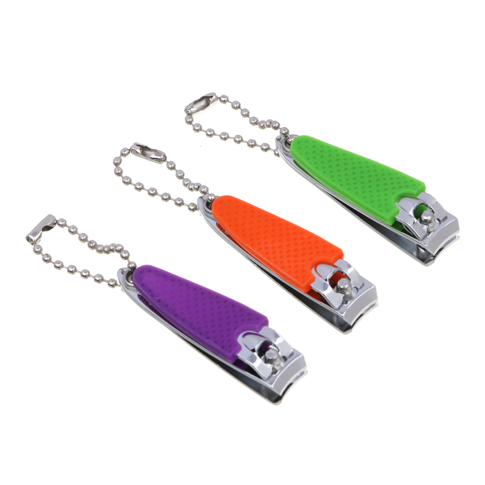 ЮНИLOOK Книпсер для ногтей с силиконовой ручкой и пилкой, длина лезвий 10мм, металл, 5,2см, 2-3 цвет, арт.№ 305-256