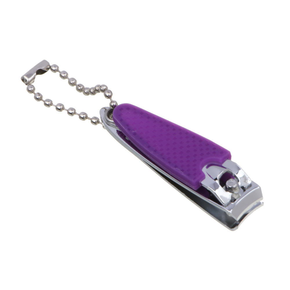 ЮНИLOOK Книпсер для ногтей с силиконовой ручкой и пилкой, длина лезвий 10мм, металл, 5,2см, 2-3 цвет, арт.№ 305-256