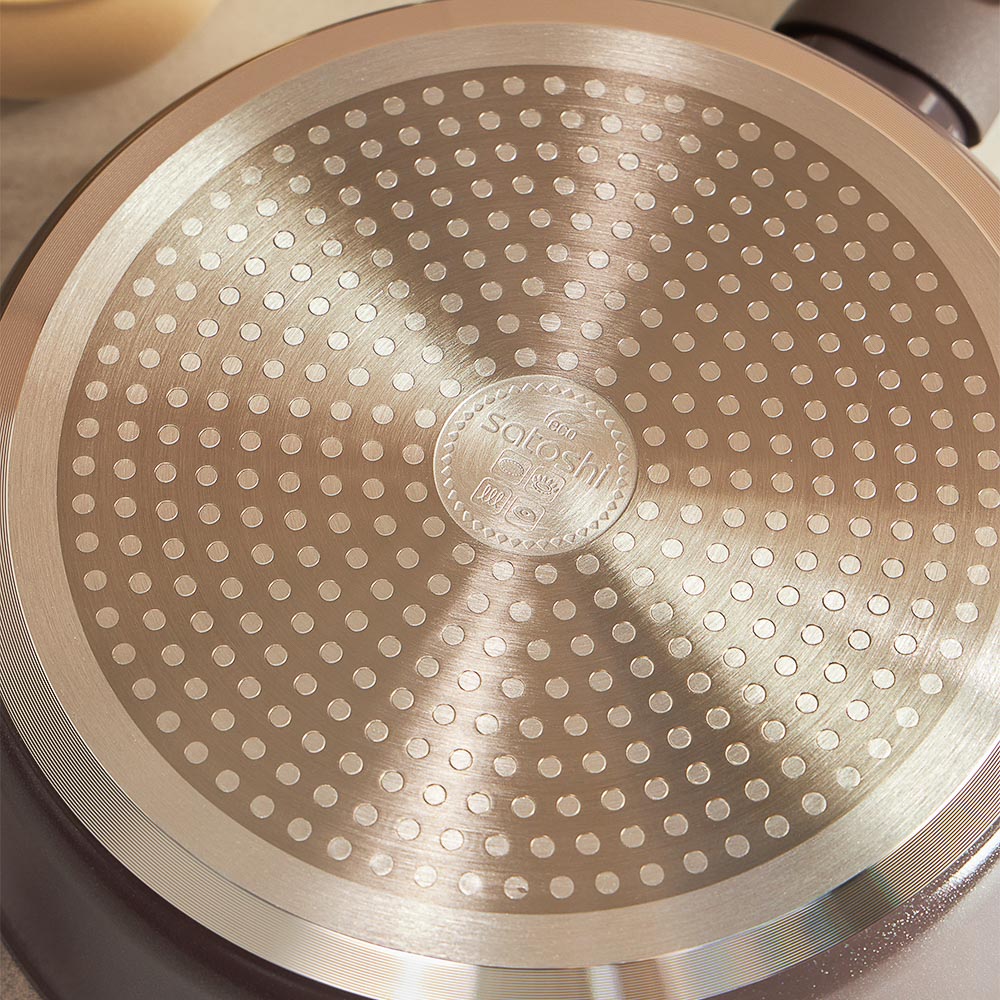 SATOSHI Валькур Сковорода литая глубокая d=24см, антипригарное покрытие мрамор, индукция, арт.№ 846-474