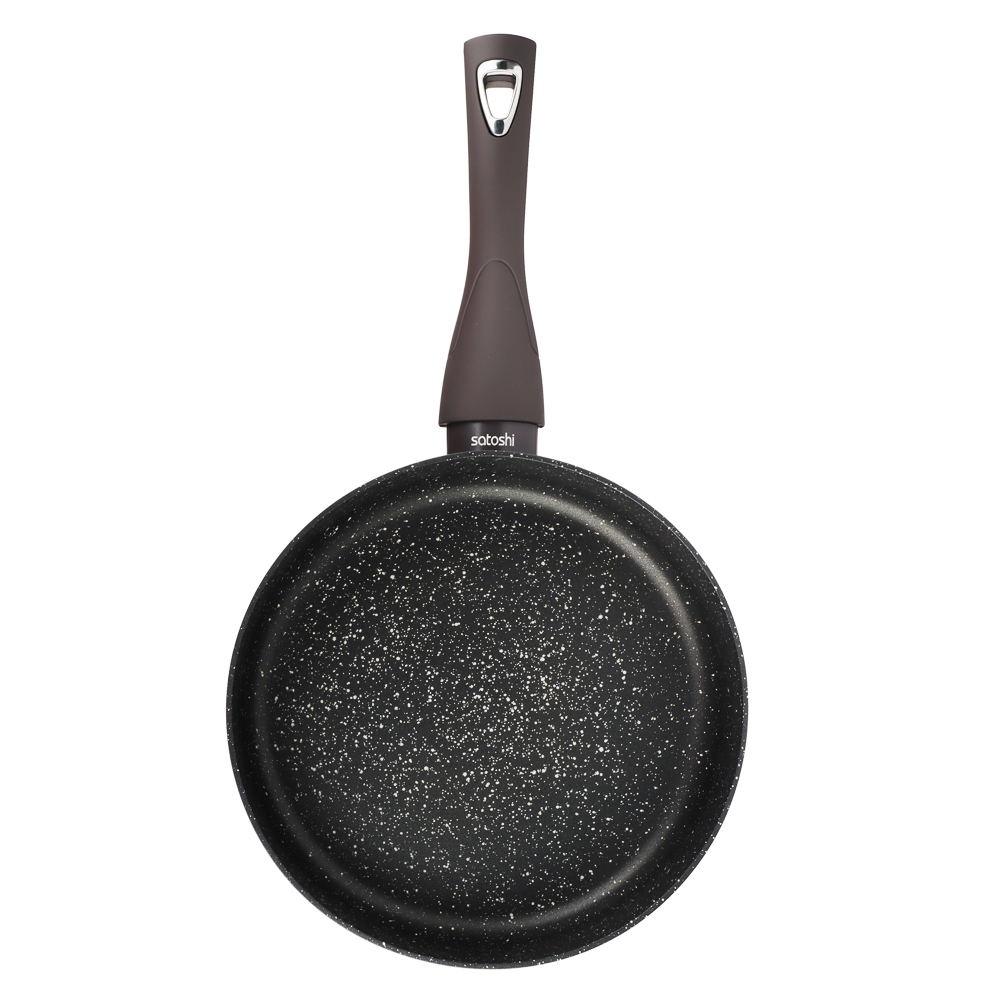 SATOSHI Валькур Сковорода литая глубокая d=24см, антипригарное покрытие мрамор, индукция, арт.№ 846-474