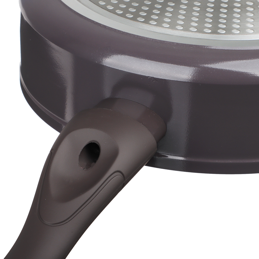 SATOSHI Валькур Сковорода литая глубокая d=24см, антипригарное покрытие мрамор, индукция, арт.№ 846-474