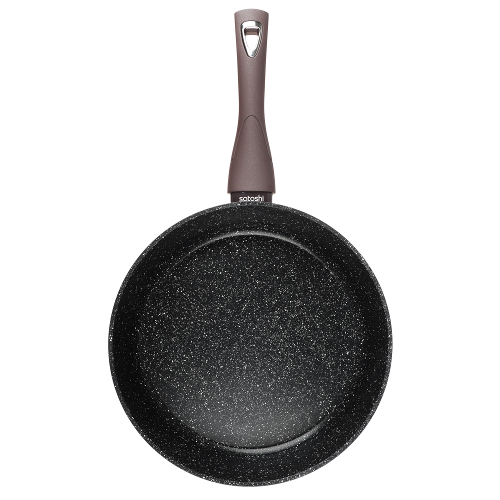 SATOSHI Валькур Сковорода литая глубокая d=28см, антипригарное покрытие мрамор, индукция, арт.№ 846-475