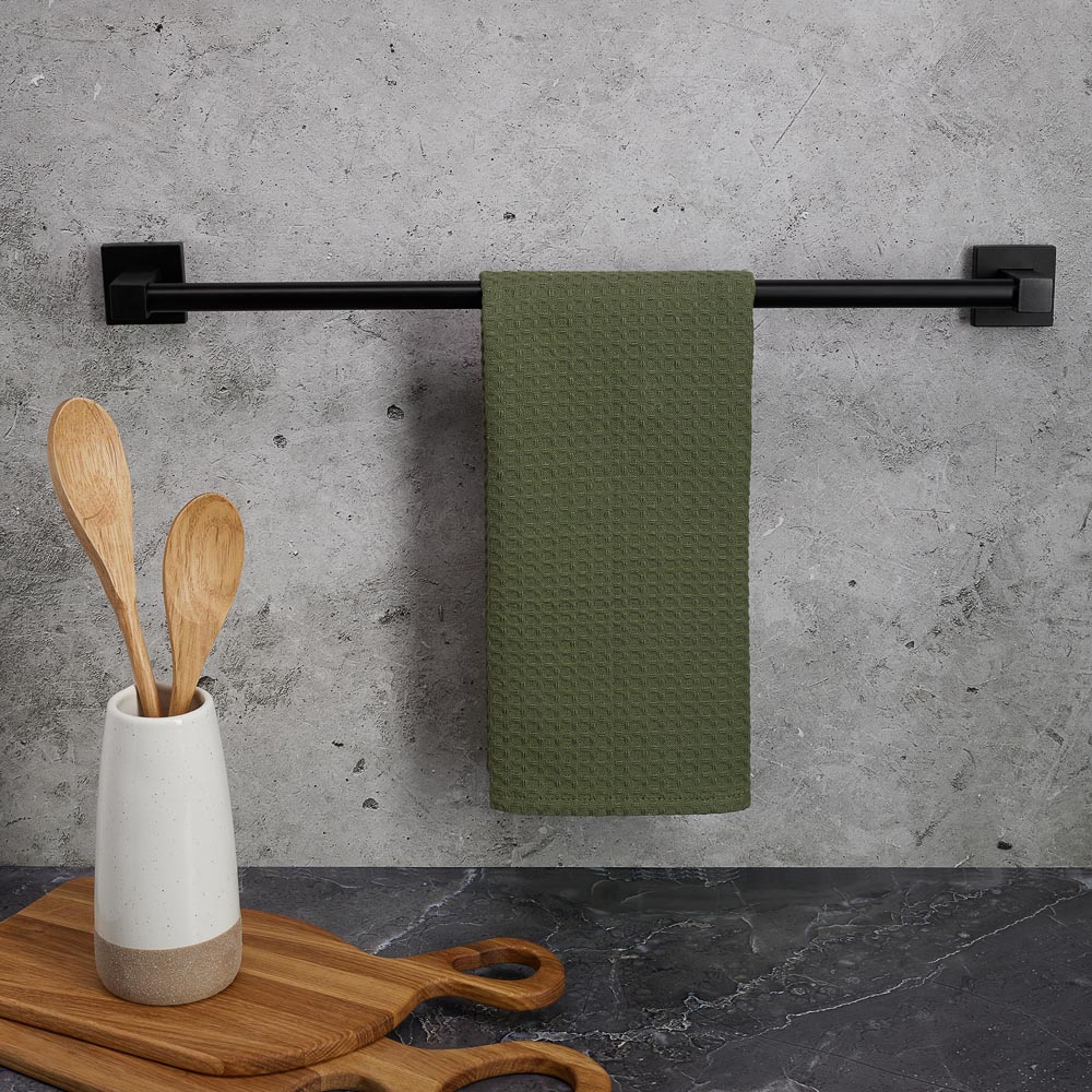 PROVANCE Эвкалипт Полотенце кухонное вафельное, 40х60см, 100% хлопок, зелёный, арт.№ 434-001
