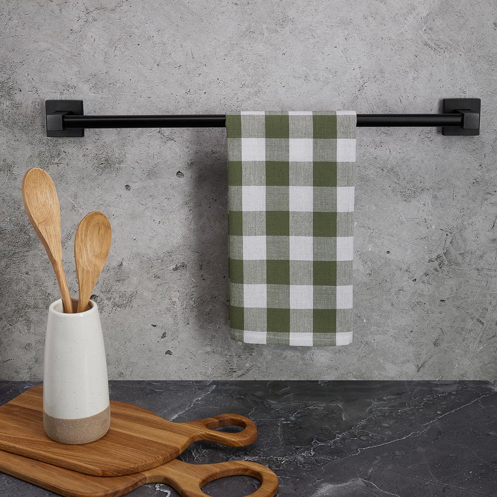 PROVANCE Эвкалипт Полотенце кухонное, 40х60см, 100% хлопок, клетка, зелёный, арт.№ 434-003