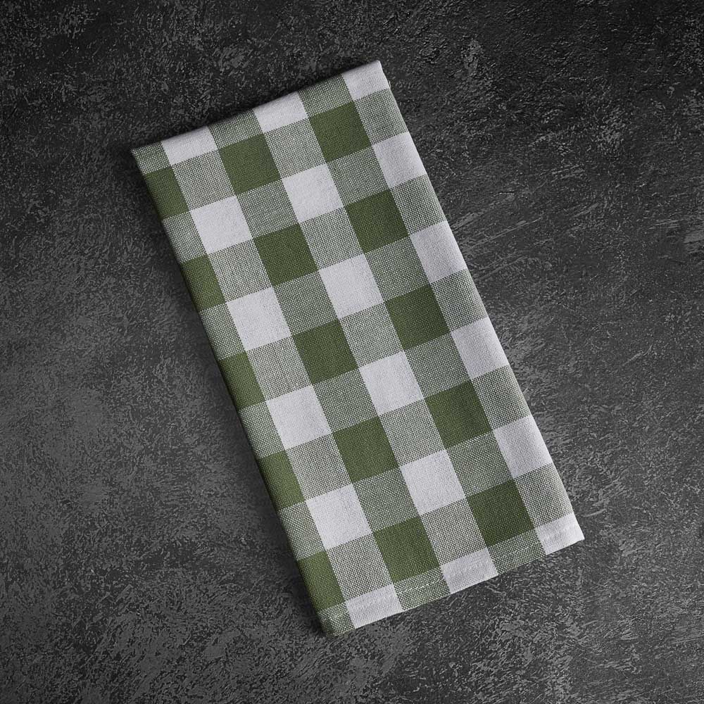 PROVANCE Эвкалипт Полотенце кухонное, 40х60см, 100% хлопок, клетка, зелёный, арт.№ 434-003