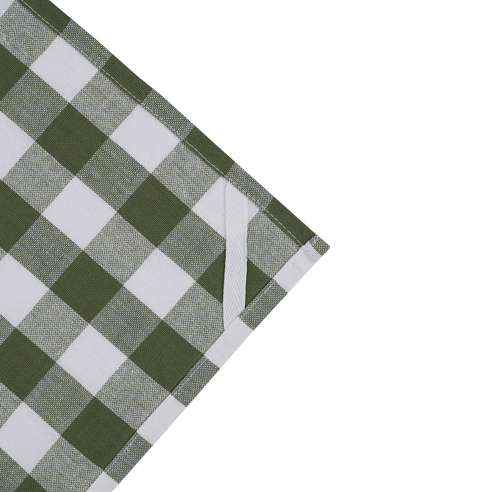 PROVANCE Эвкалипт Полотенце кухонное, 40х60см, 100% хлопок, клетка, зелёный, арт.№ 434-003