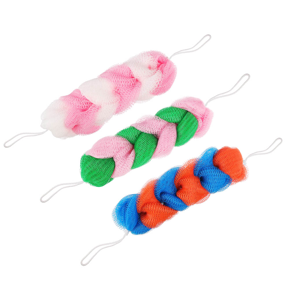 Мочалка косичка, нейлон, 50г, 6 звеньев, арт.№ 361-126