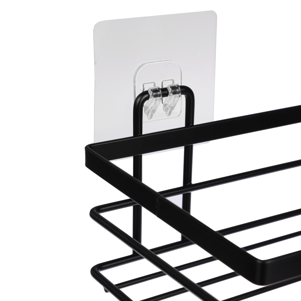 VETTA Полка настенная, прямоугольная, металл, 24x14x6,5 см, черный, арт.№ 478-247