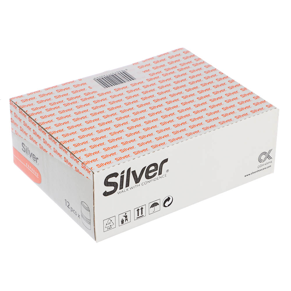 SILVER Крем-блеск для обуви, банка с губкой, 50мл, черный, 3005-01/2005-01, арт.№ 459-112