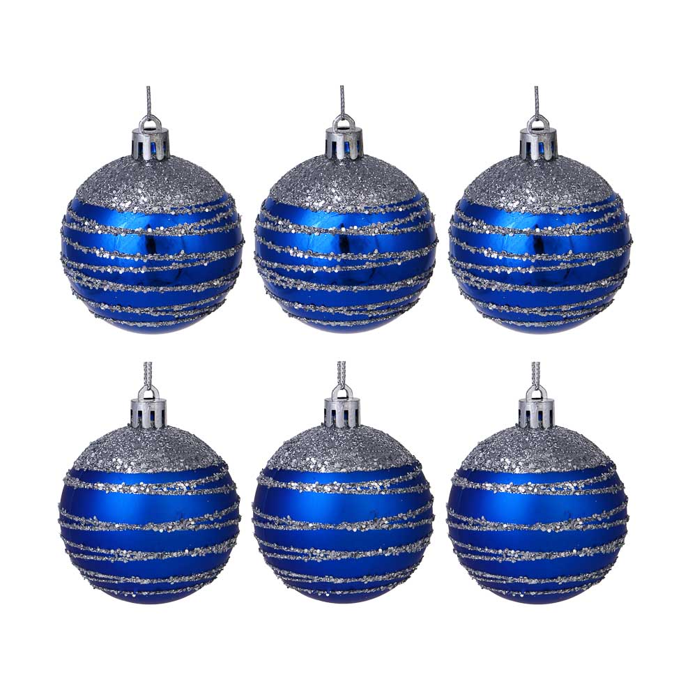 СНОУ БУМ Набор шаров 6 см, 6 шт, синий, 26-130, арт.№ 373-560