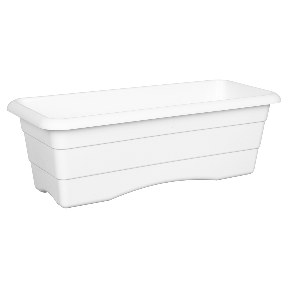 Ящик балконный №1 6л белый 14*40см, пластик, арт.№ 164-277