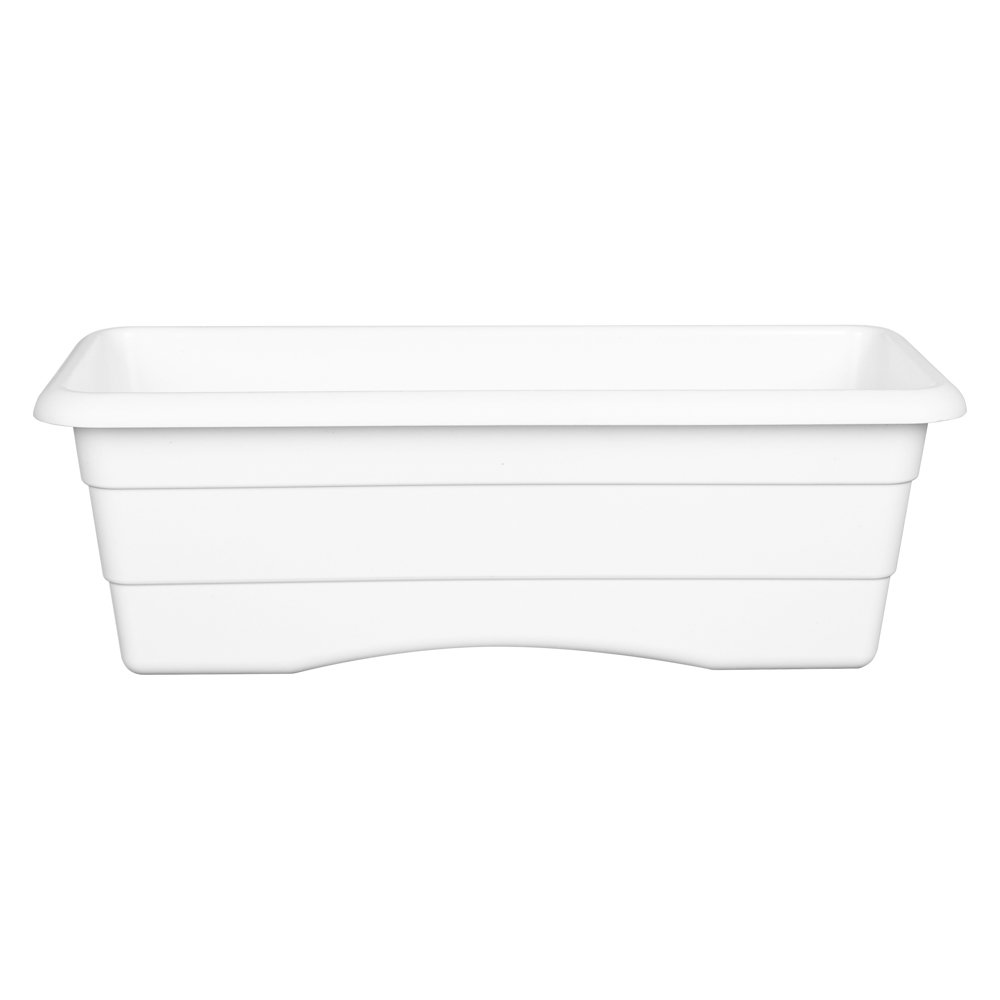 Ящик балконный №1 6л белый 14*40см, пластик, арт.№ 164-277