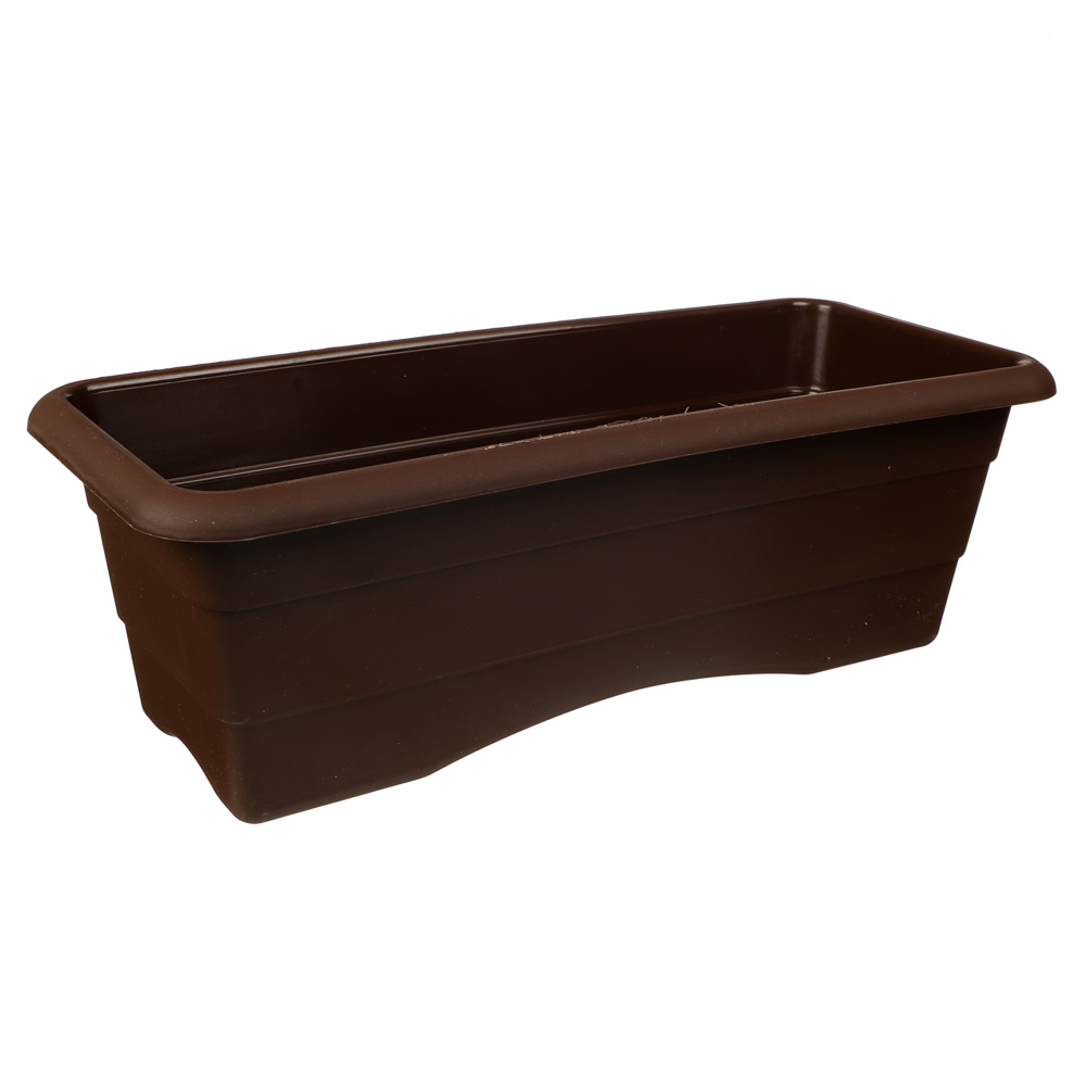 Ящик балконный №1 6л шоколад 14*40см, пластик, арт.№ 164-279