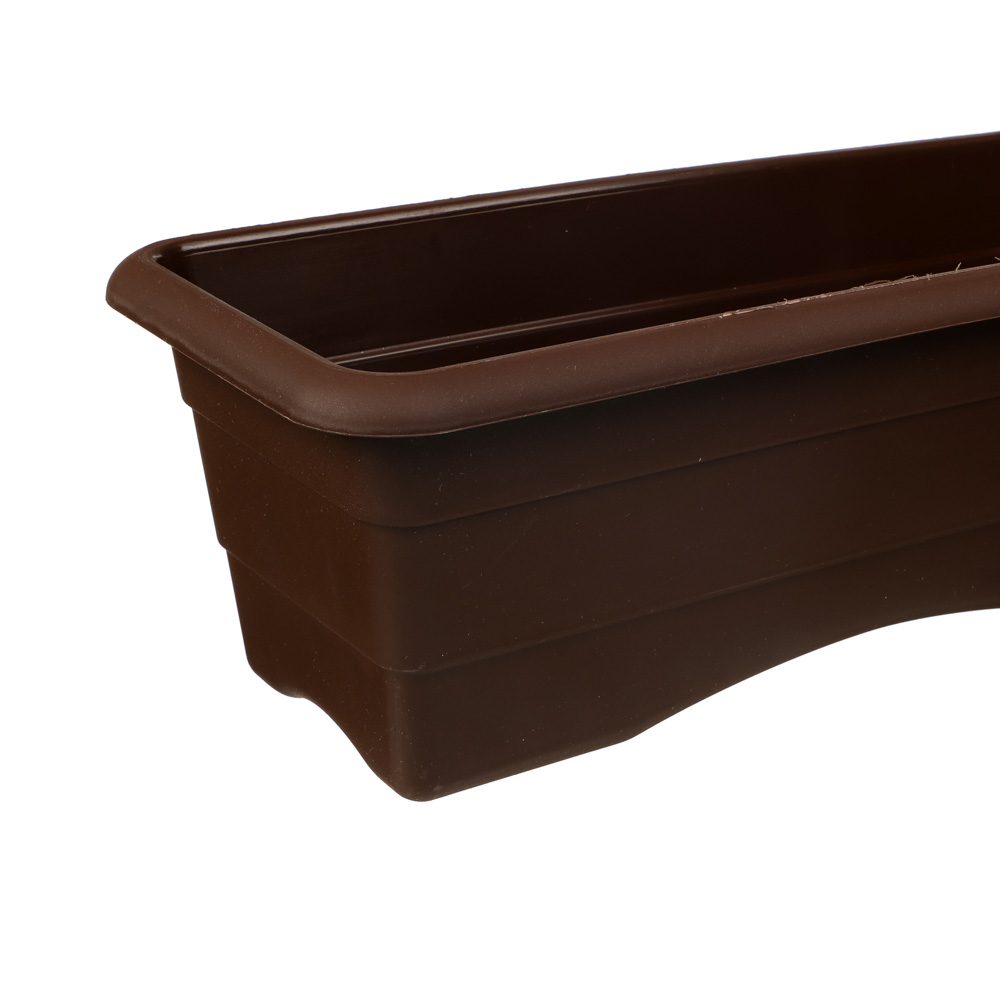 Ящик балконный №1 6л шоколад 14*40см, пластик, арт.№ 164-279
