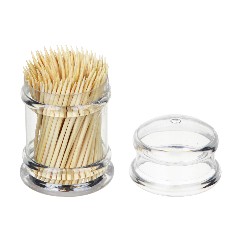 Зубочистки тм VETTA, бамбук, акриловая упаковка, 180шт, арт.№ 437-242