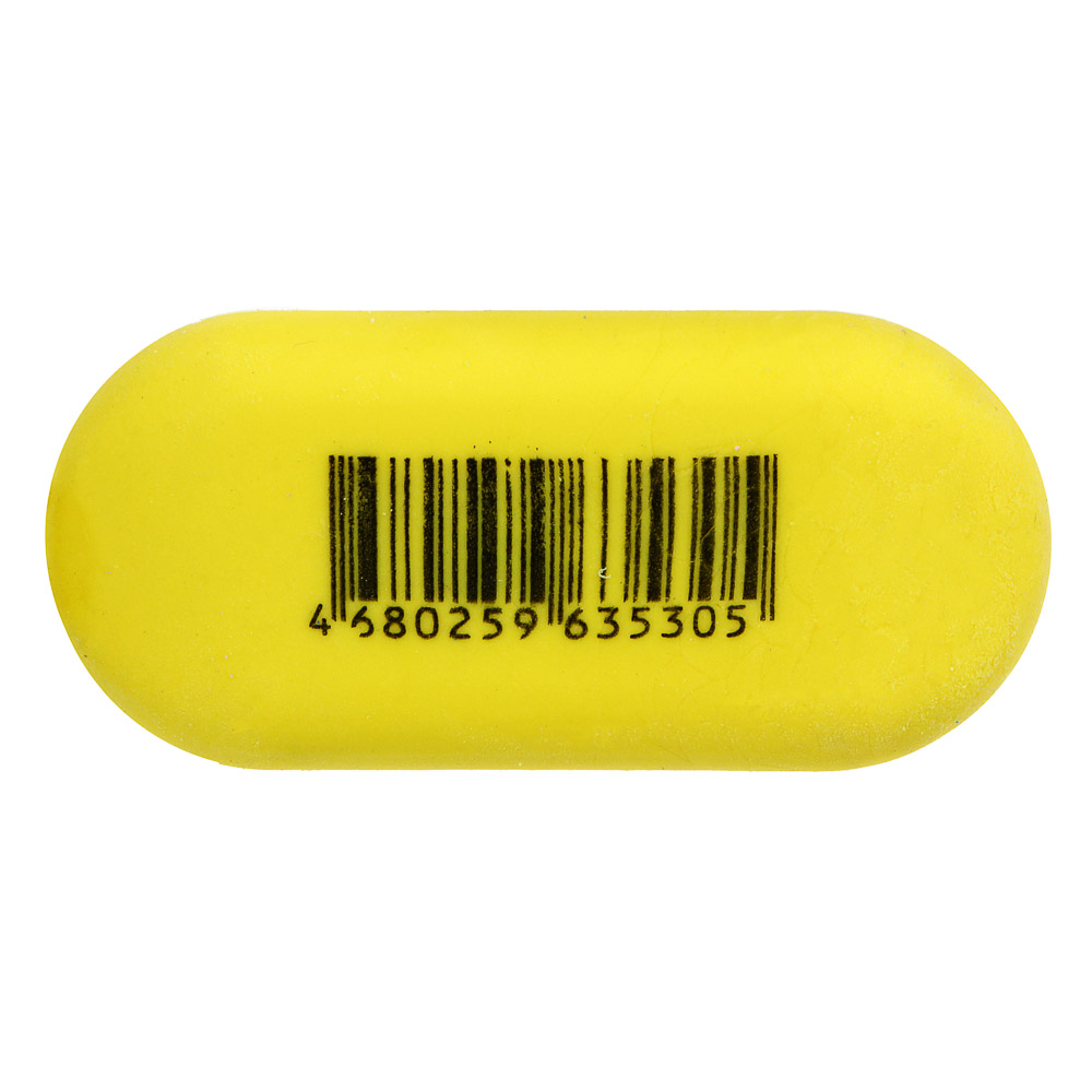 Ластик ClipStudio Альфа 5,7х2,6х1,2см, овальный, цветной, улучшенное стирание, ТПР, 3 цвета, арт.№ 607-010