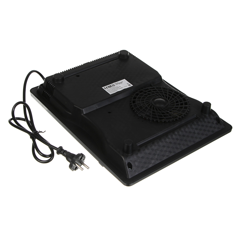 Плитка индукционная тм LEBEN одноконфорочная 1500Вт, LED дисплей, защита от перегрева, чёрная, арт.№ 215-050