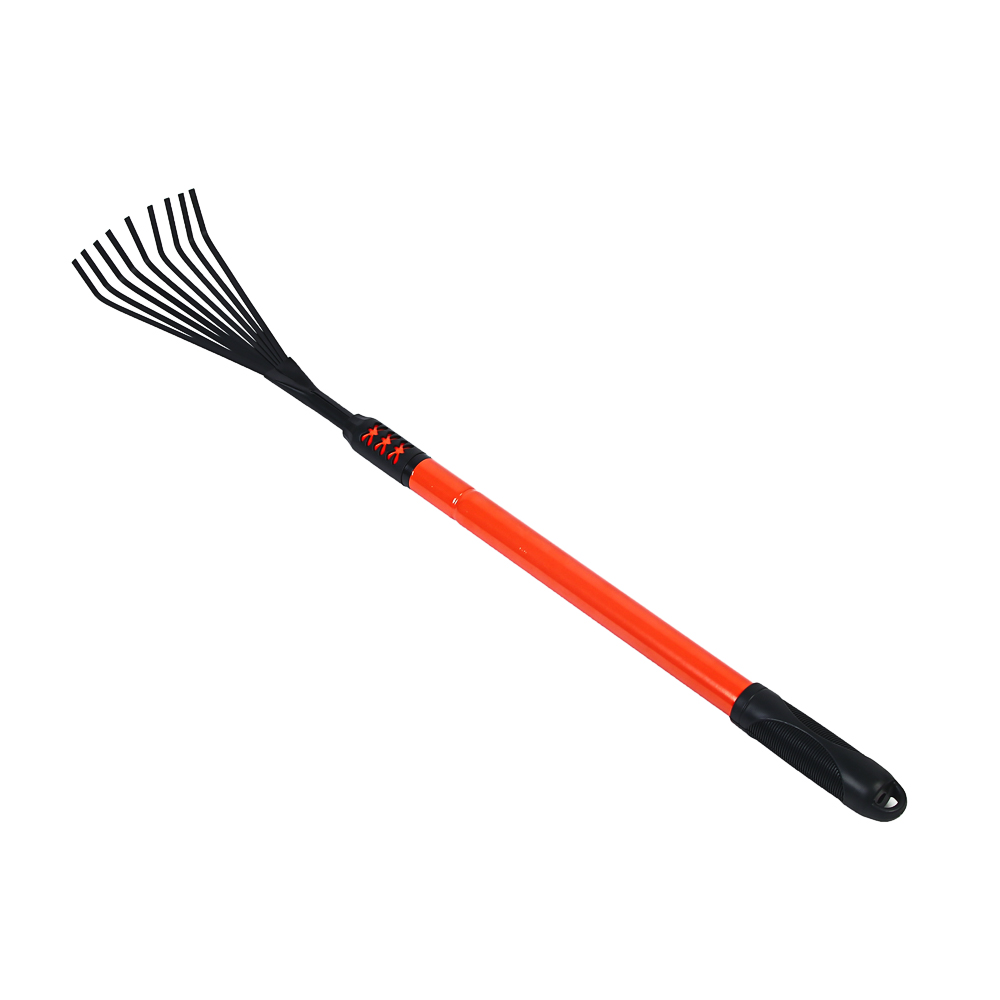 INBLOOM Грабли садовые телескопические 77-103х12см, 9 зубьев, металл, пластик, арт.№ 181-081